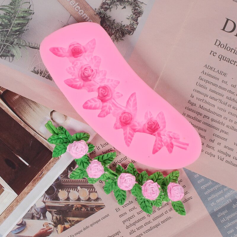 

1pc Rose Shaped Mold, Pink