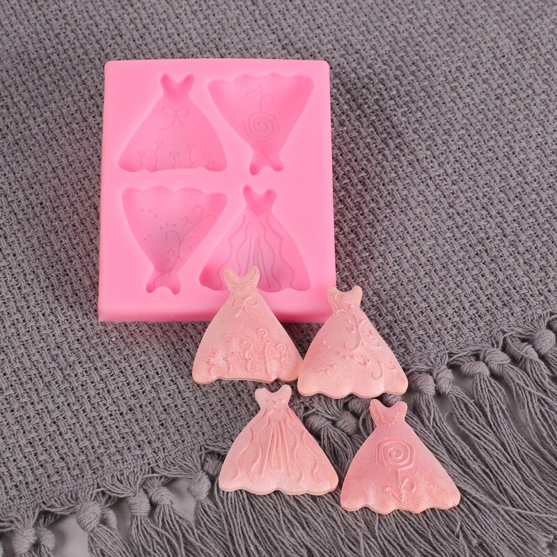 

1pc Dress Shaped Mold, Pink
