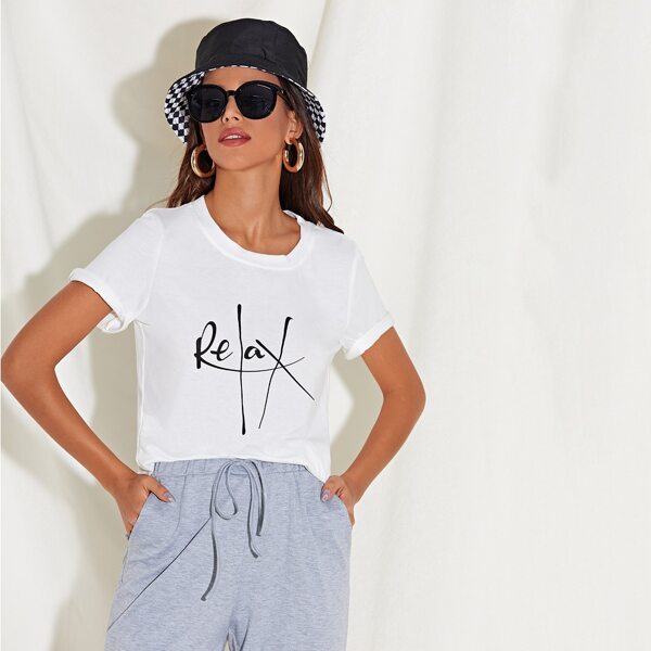 

Letter Graphic Tee, White