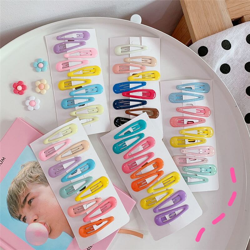 

10pcs Random Simple Hair Clip, Multicolor