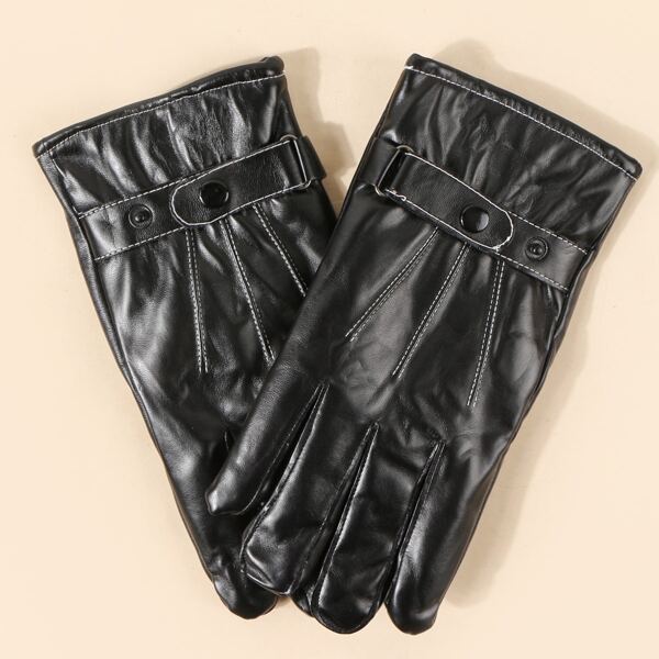 

Men Plain Gloves, Black