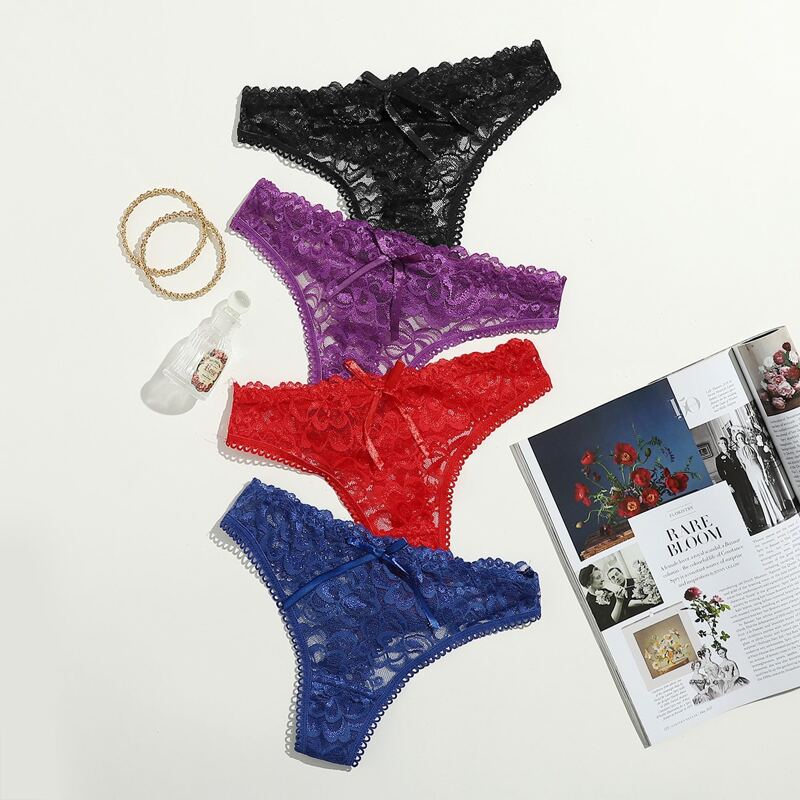 

4pack Lace Panty Set, Multicolor