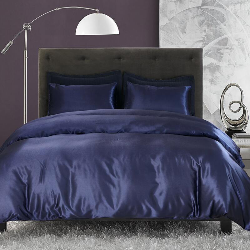 

Plain Bedding Set Without Filler, Navy blue