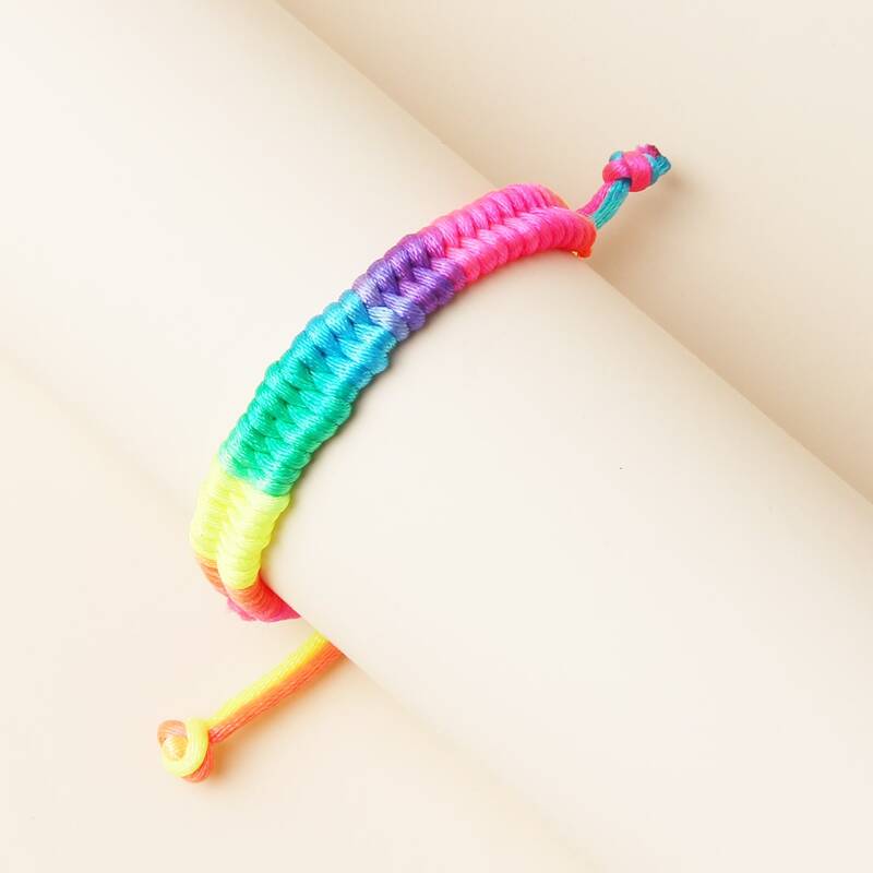 

Colorful Braided Bracelet, Multicolor