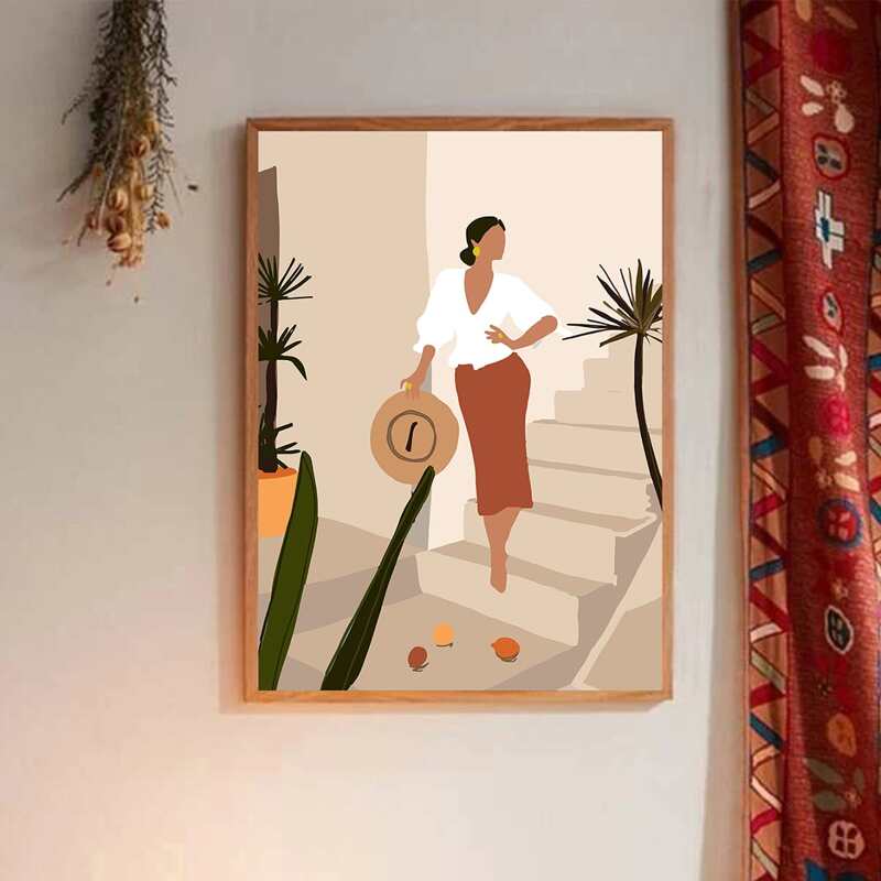 

Figure Graphic Wall Painting Without Frame, Multicolor