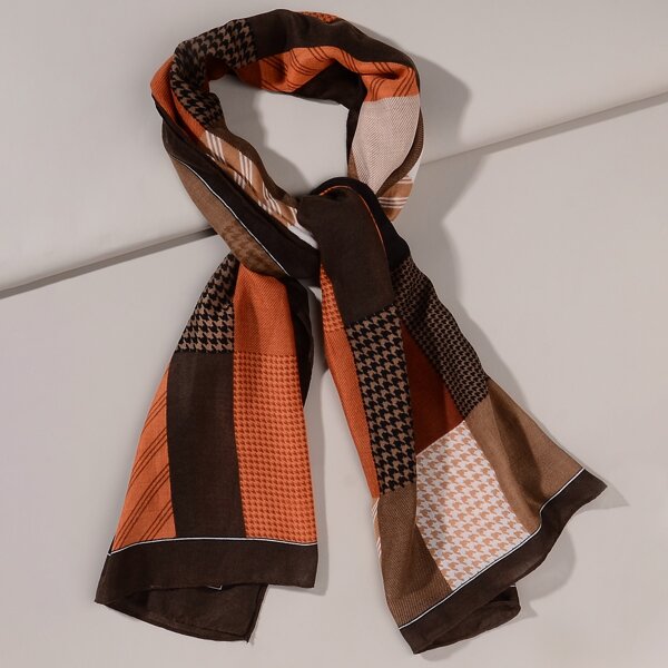 

Houndstooth Colorblock Scarf, Multicolor