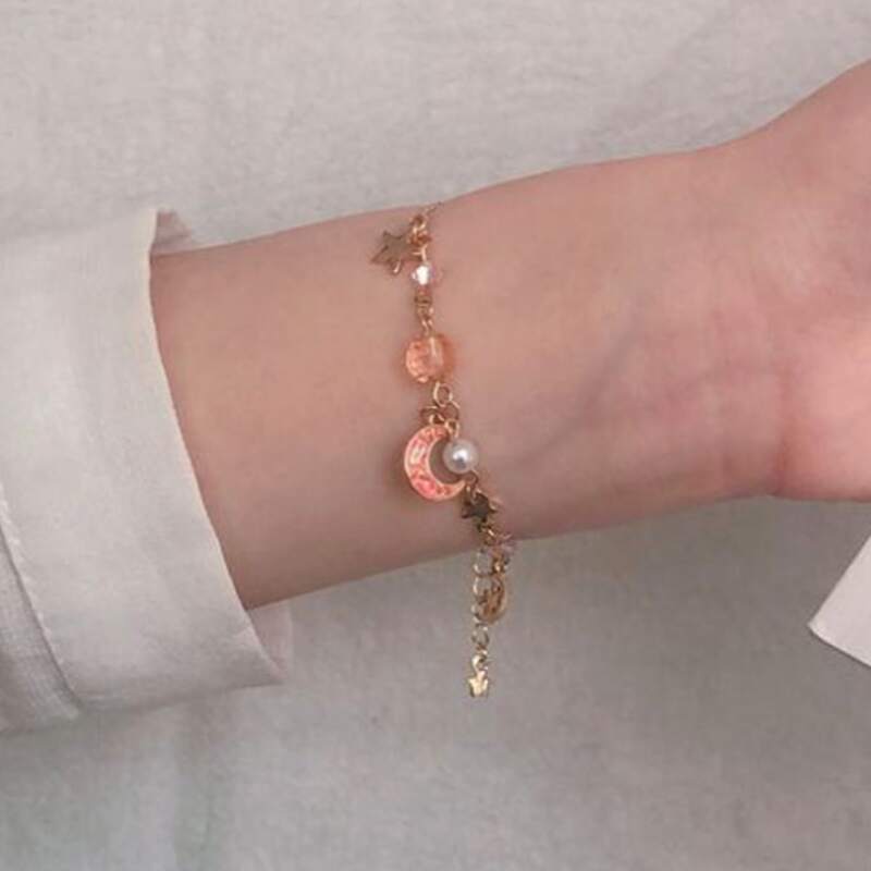 

Moon & Star Charm Bracelet, Gold