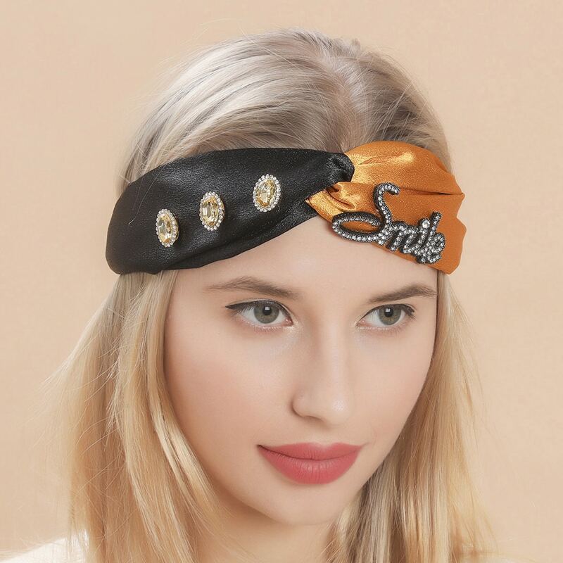 

Rhinestone Letter Decor Headband, Multicolor