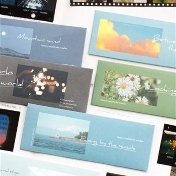 

6sheets Scenery Pattern Random Sticker, Multicolor