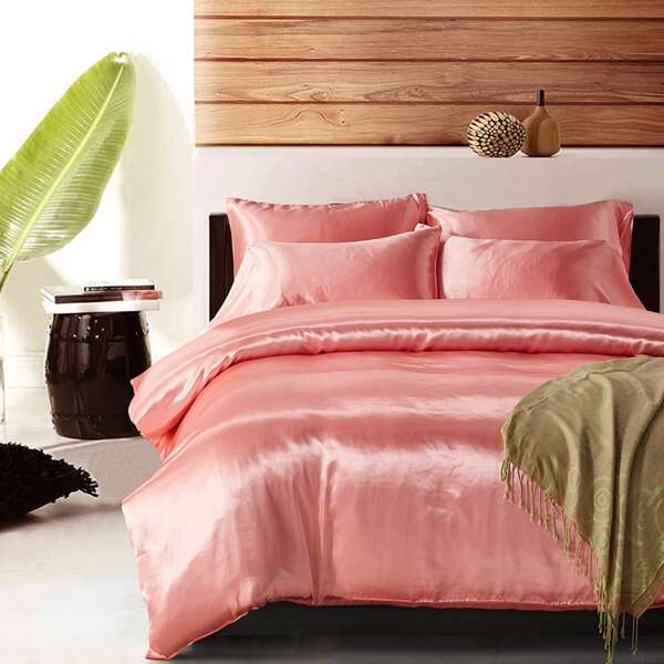 

Plain Bedding Set Without Filler, Coral pink