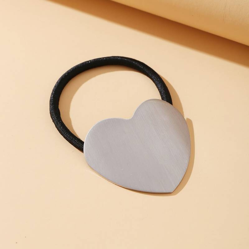 

Heart Hair Tie, Silver
