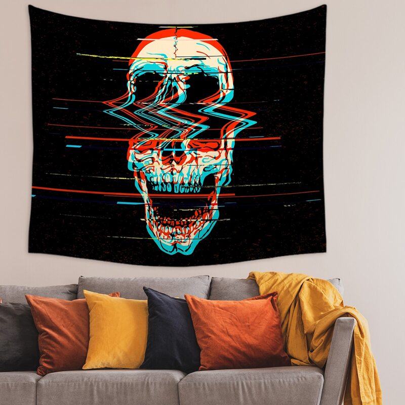 

Skull Pattern Tapestry, Black