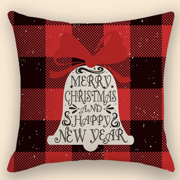 

Christmas Slogan Graphic Cushion Cover Without Filler, Red