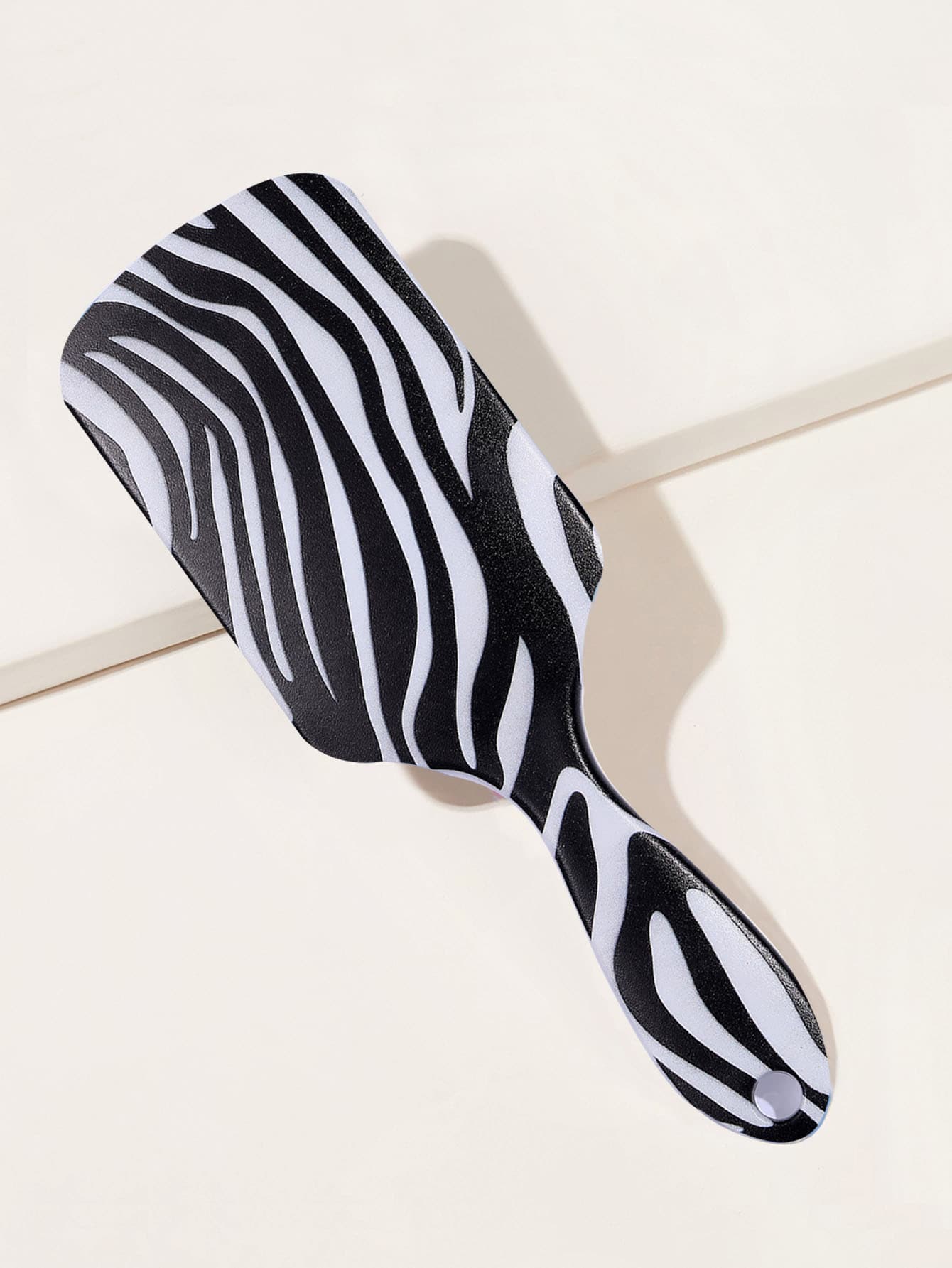 1pc Large-Square Zebra Stripe Hair Brush Plastic Detangler, Glide Through Tangles With Ease, Plastic Detangler, Blow Drying And Straightening, Hair Cushion Brush, For Thick/Curly/Thin/Long/Short Hairs Wet Dry All Hair Types For Women Men Girls Boys Gifts Comb, Back To School, Travel Holiday Essentials, Hair Accessories For Women, Brush, Hair Brushes, Hair Brush, Detangling Brush, Hair Brush, Wooden Comb, Hair Brush, Mini Hair Brush, Detangling Brush, Hair Brushes, Curly Hair Brush, Hairdressing Equipment,Hair Brush,Slick Back Brush,Styling Brush,Curly Hair Brush,Edge Brush,Hair Comb,Brush Hair,Hair Brush Set,Comb Hair,Comb For Curls,Detangling Brush,Hair Brush For Women,Hair,Travel,Hair Products,Hair Tools,Hair Stuff,Barber,Barber Accessories,Barbershop,Hairdressing Equipment - Black and White - View 1