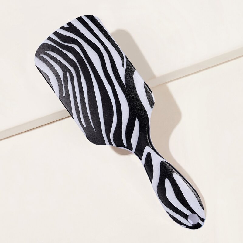 

Zebra Stripe Hair Brush, Black and white