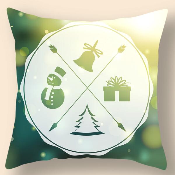 

Christmas Pattern Cushion Cover Without Filler, Multicolor