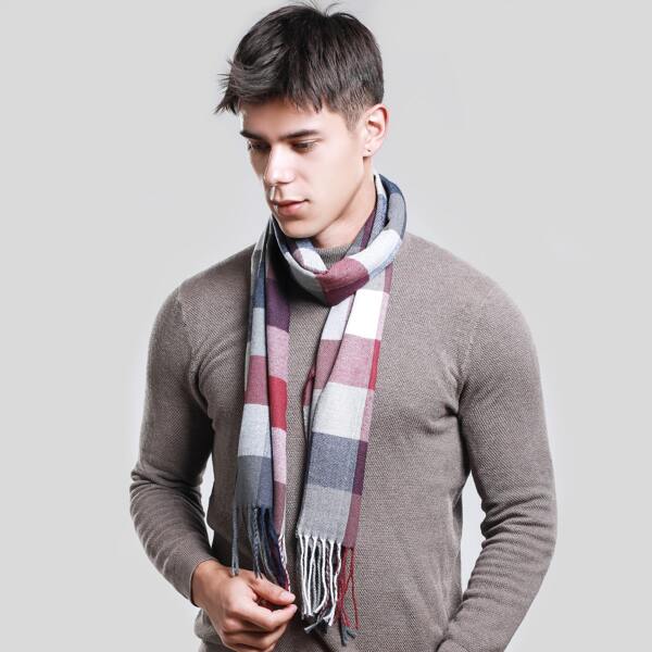 

Men Color Block Scarf, Multicolor