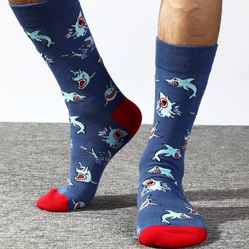 

Guys Cartoon Graphic Socks, Multicolor