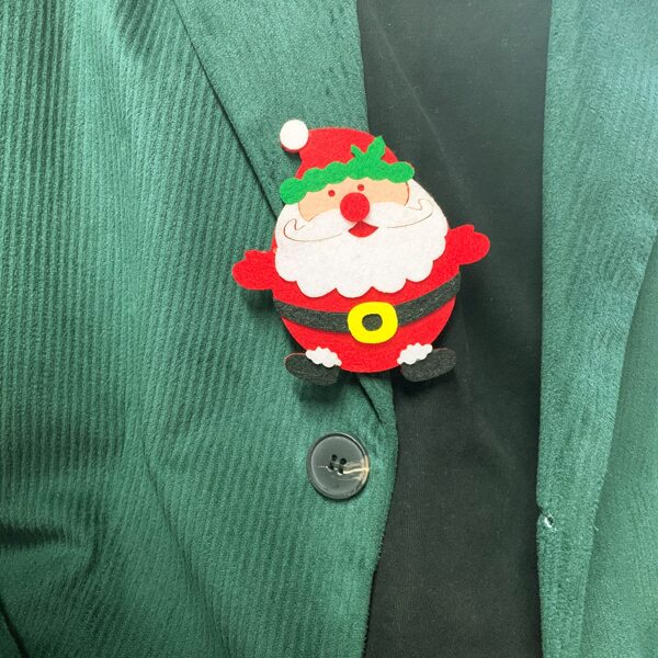 

Santa Claus Christmas Brooch, Red