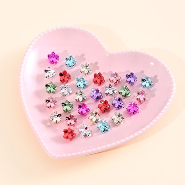 

50pcs Flower Shaped Hair Claw, Multicolor
