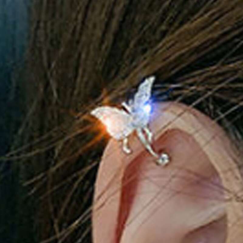 

1pc Rhinestone Butterfly Ear Cuff, Gold