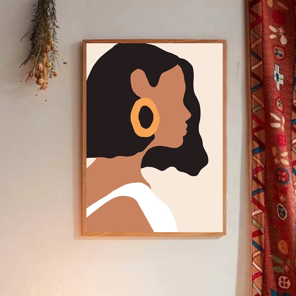 

Figure Graphic Wall Painting Without Frame, Multicolor