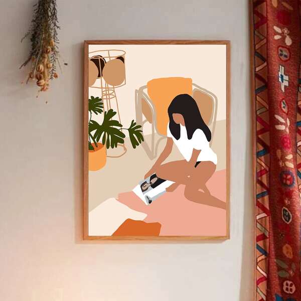 

Figure Graphic Wall Painting Without Frame, Multicolor