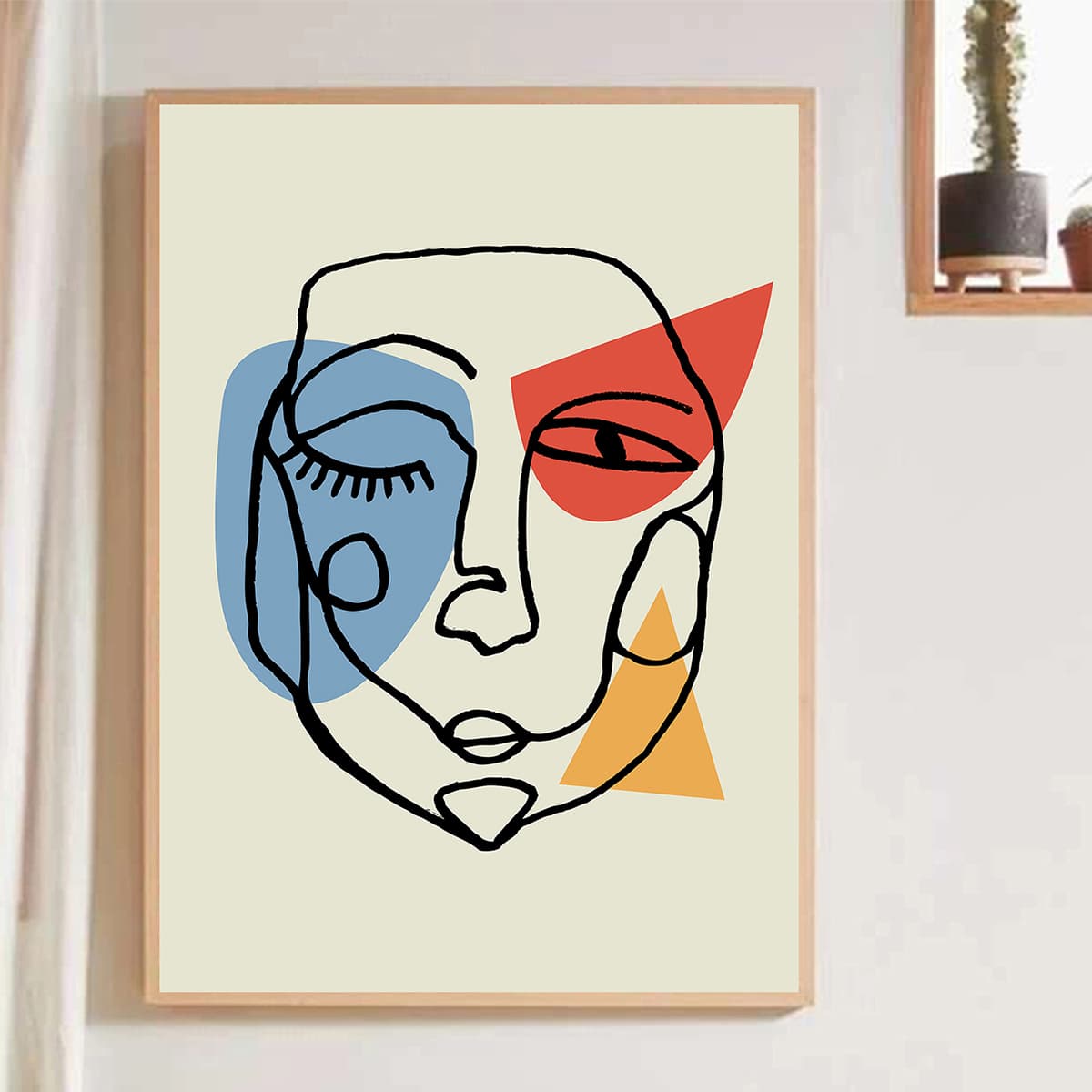 

Abstract Face Wall Painting Without Frame, Multicolor