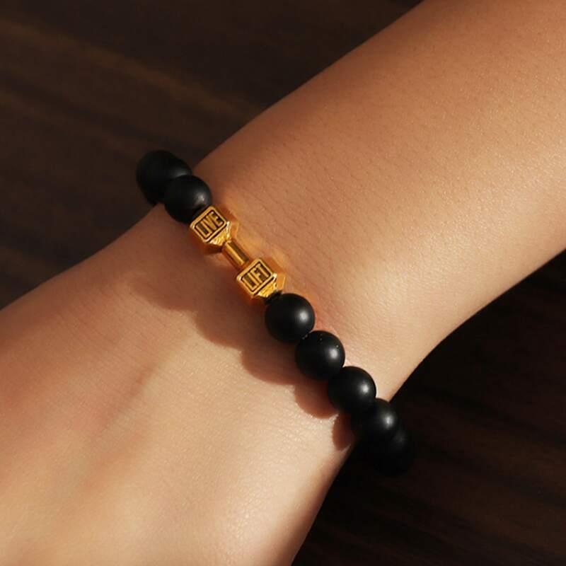 

Guys Letter Beaded Bracelet, Black