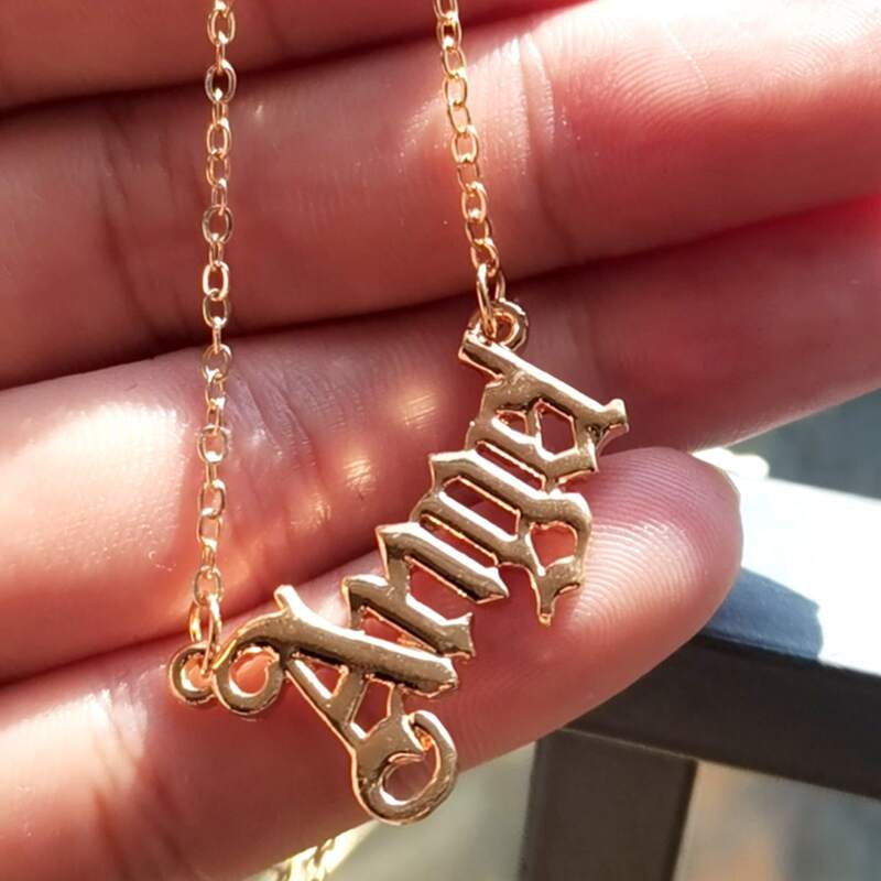 

Letter Pendant Necklace, Gold