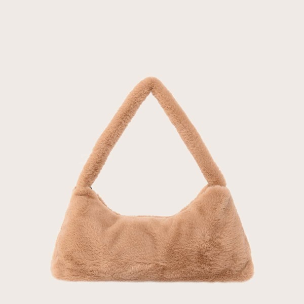 

Fluffy Shoulder Bag, Khaki