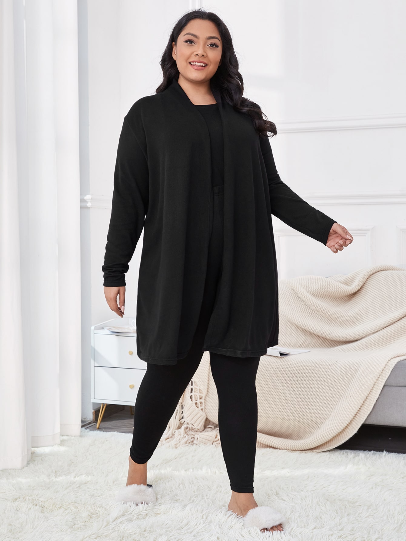 Plus 3pack Solid Tank Top & Pants & Robe thumbnail