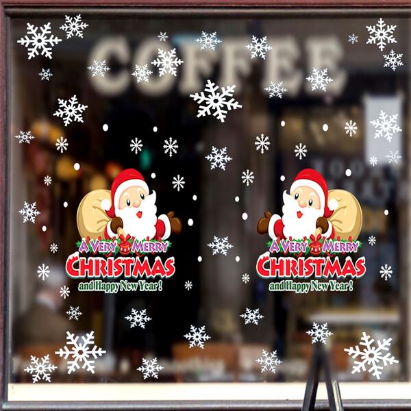 

Santa Claus Print Window Sticker, Multicolor