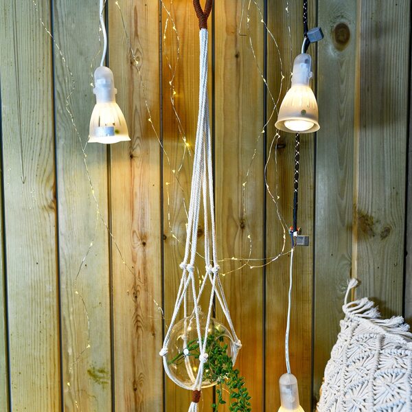 

1pc Macrame Plant Hanger, Beige