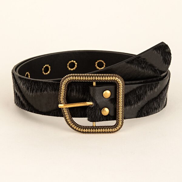 

Metal Buckle Belt, Black