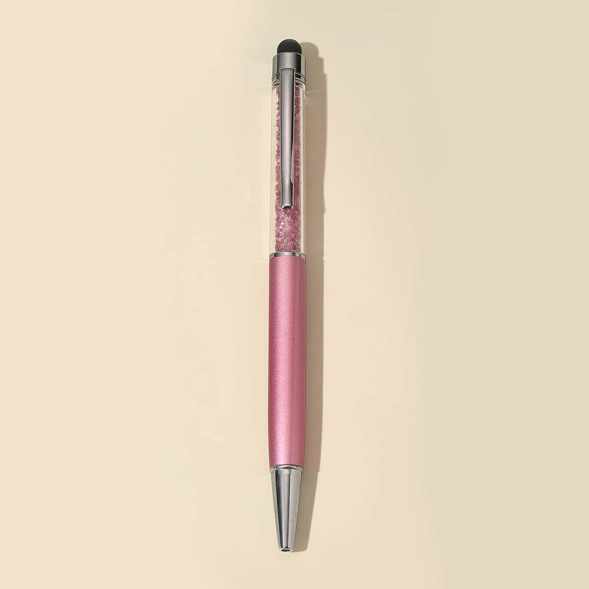 

1pc Crystal Decor Ballpoint Pen, Black