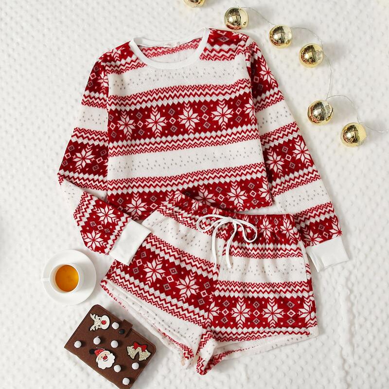 

Ugly Christmas Top & Shorts PJ Set, Multicolor