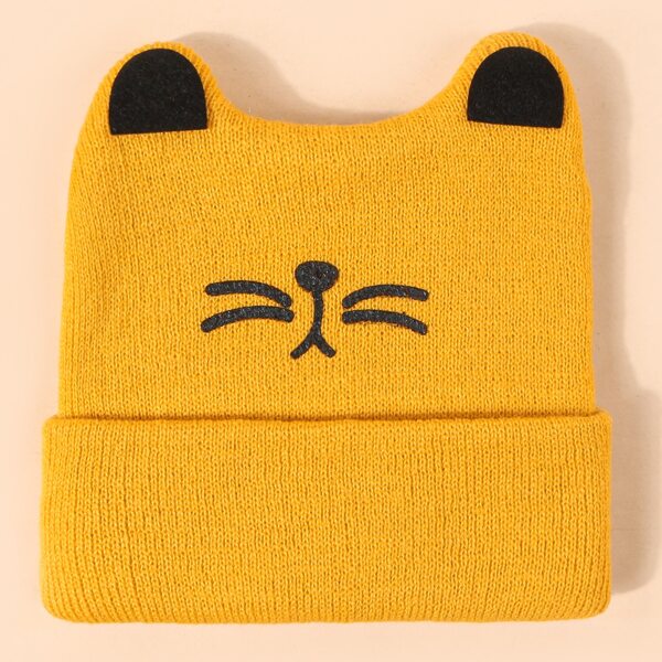 

Baby Ear Design Beanie, Yellow