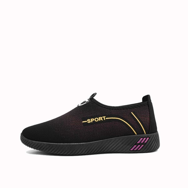 

Letter Graphic Slip On Sneakers, Black
