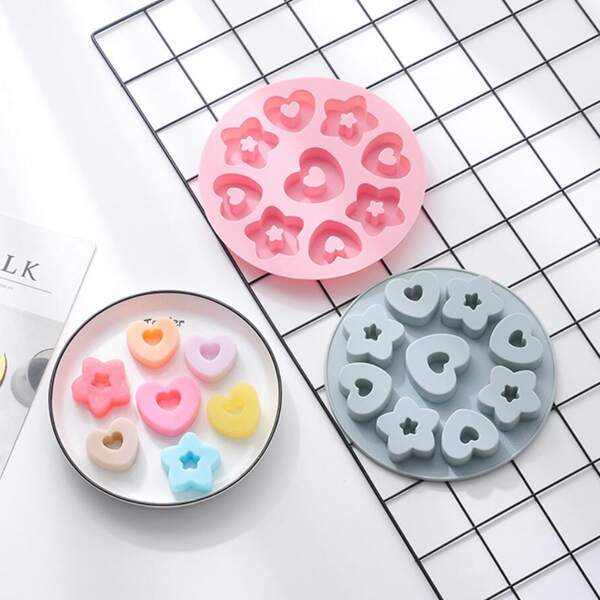 

1pc Random Color Heart Chocolate Mold, Multicolor