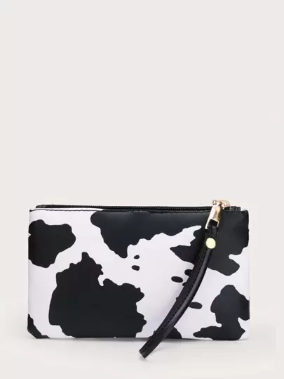 Bolso clutch con patrón de vaca con muñequera - ¡Es temporada de bodas!