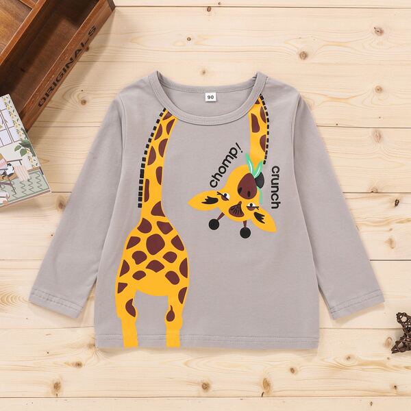 

Toddler Boys Cartoon Graphic Tee, Grey