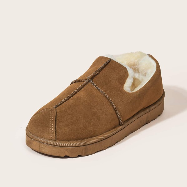 

Minimalist Slip On Snow Boots, Coffee brown