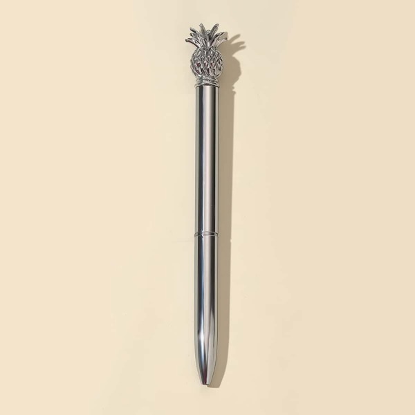 

1pc Pineapple Decor Ballpoint Pen, Black