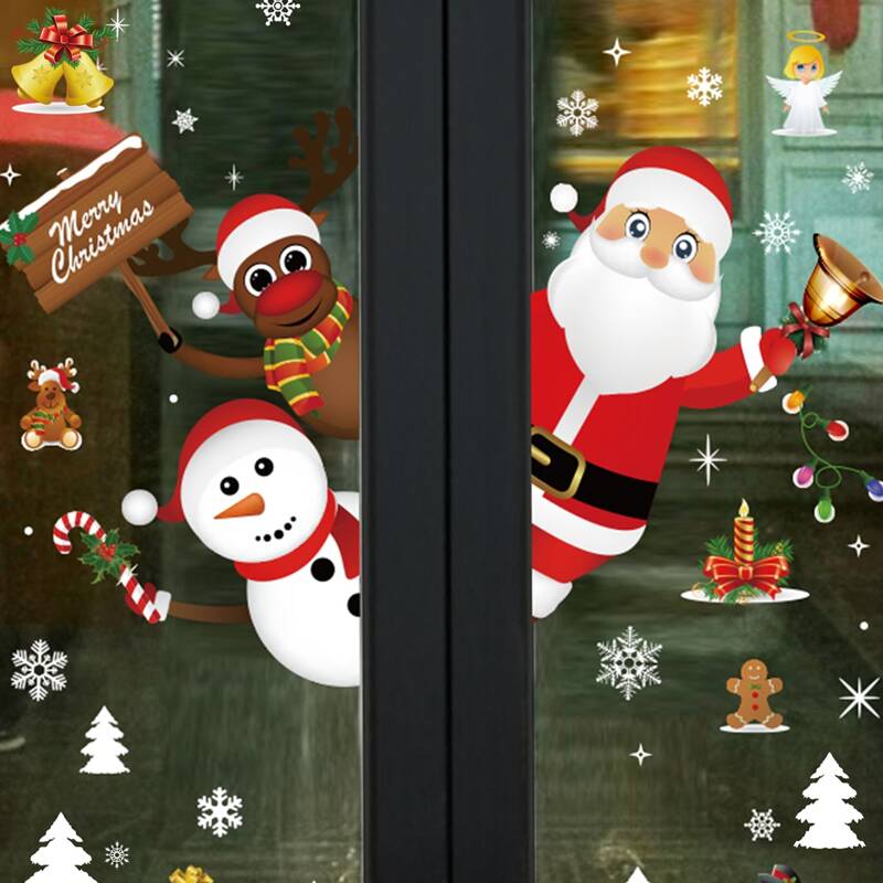 

Christmas Cartoon Graphic Window Sticker, Multicolor