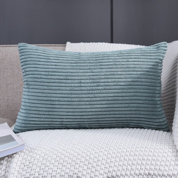 

Plain Lumbar Pillow Cover Without Filler, Blue