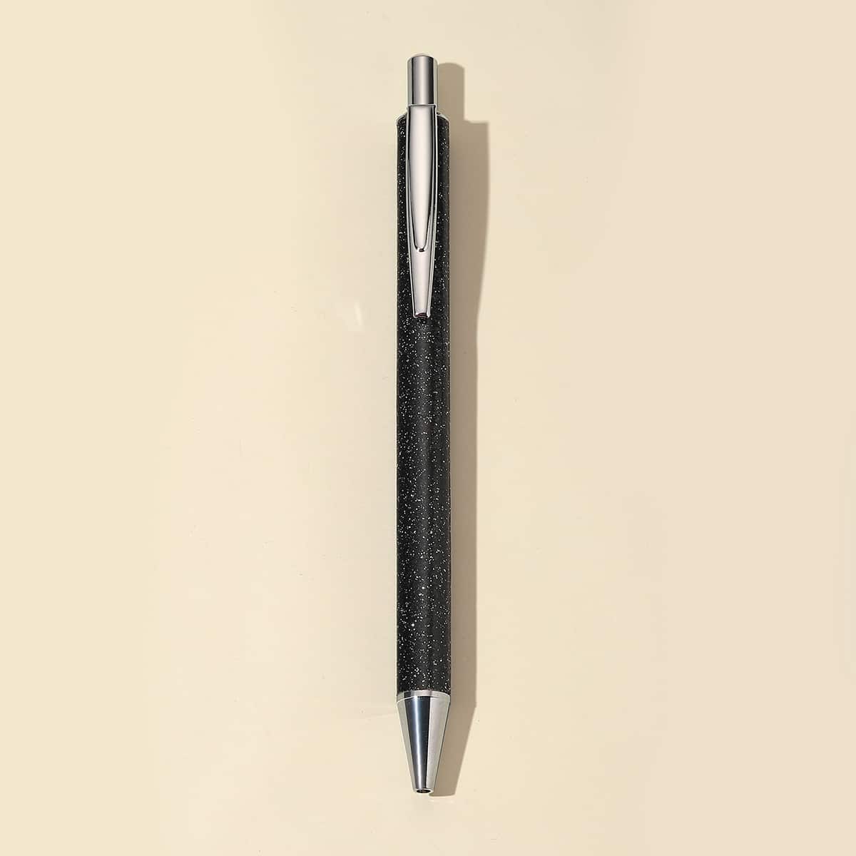 

1pc Glitter Ballpoint Pen, Black