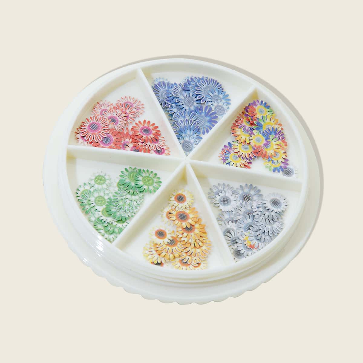 

1box Flower Shaped Nail Art Decoration, Multicolor