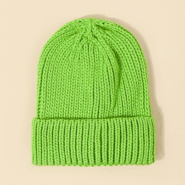 

Solid Knit Beanie, Green