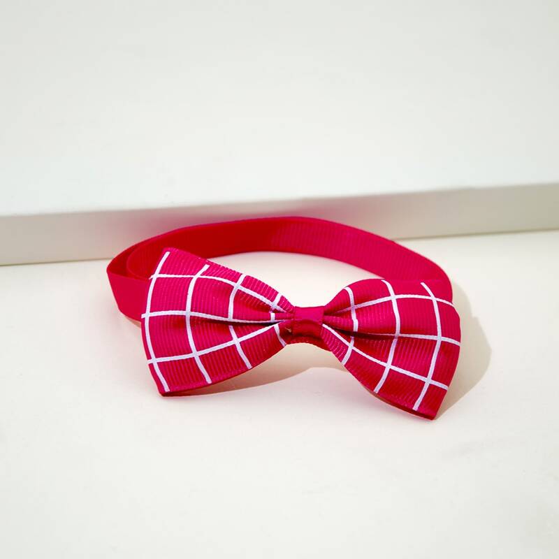 

Plaid Cat Bow Tie, Red
